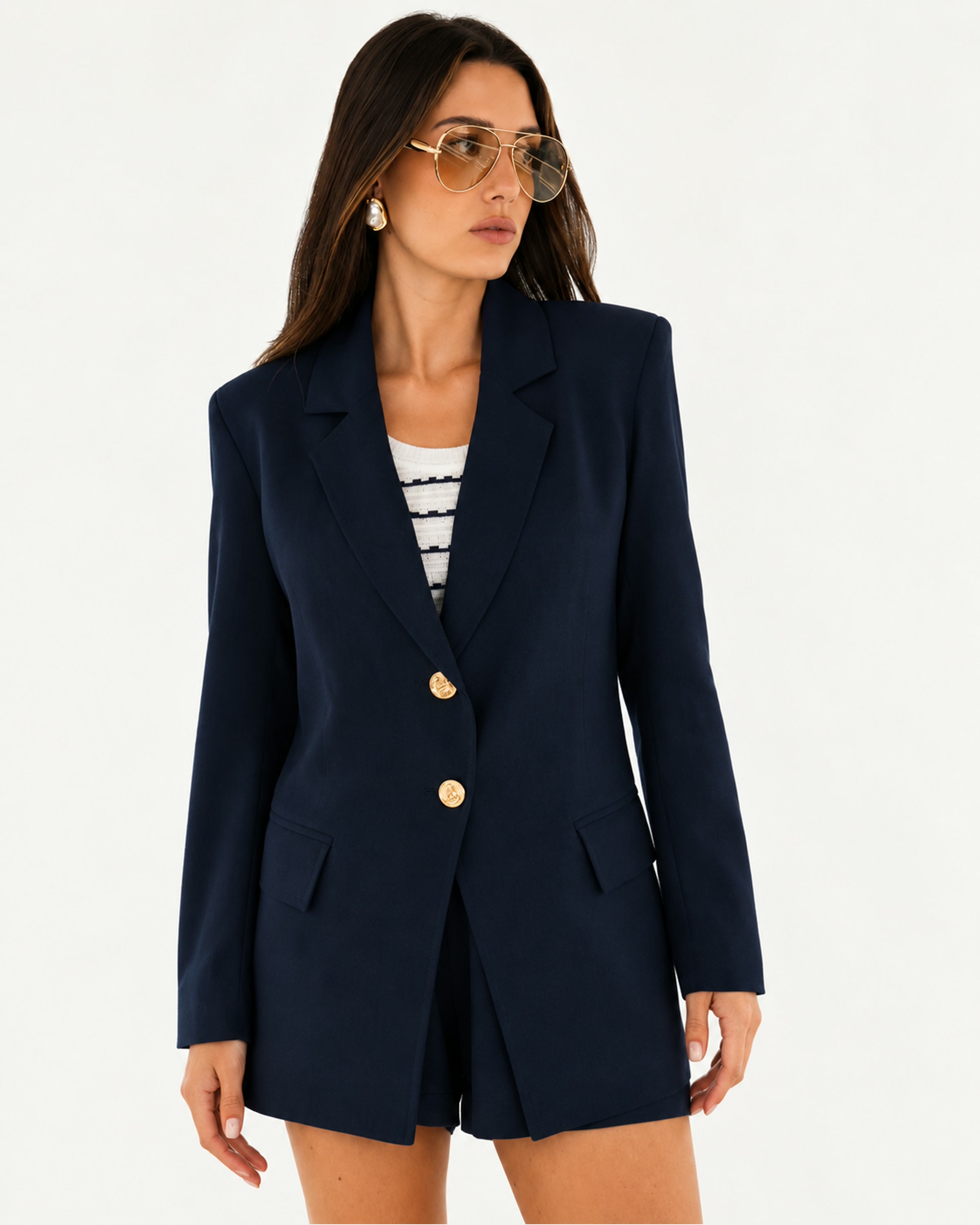Blazer marinho da coleção Zaya